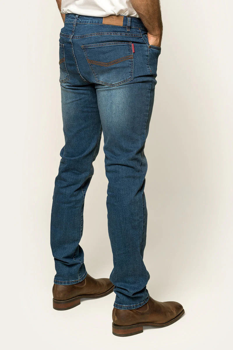 Burke Mens Tapered Slim Leg Jean - Mid Jean