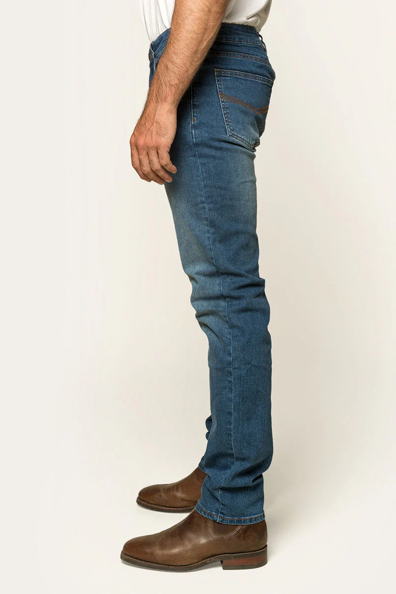 Burke Mens Tapered Slim Leg Jean - Mid Jean