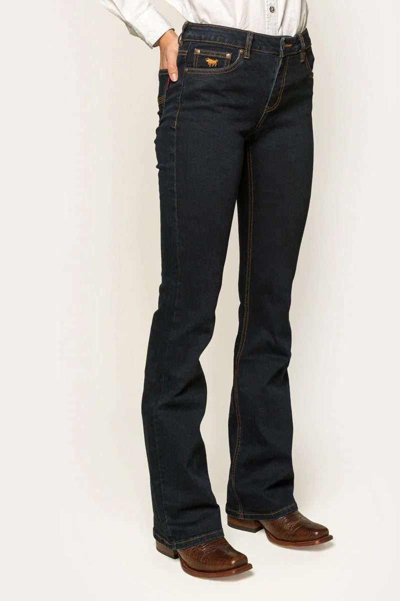 KATHERINE WOMENS MID RISE BOOTLEG - DARK BLUE - Ringers Western Toowoomba