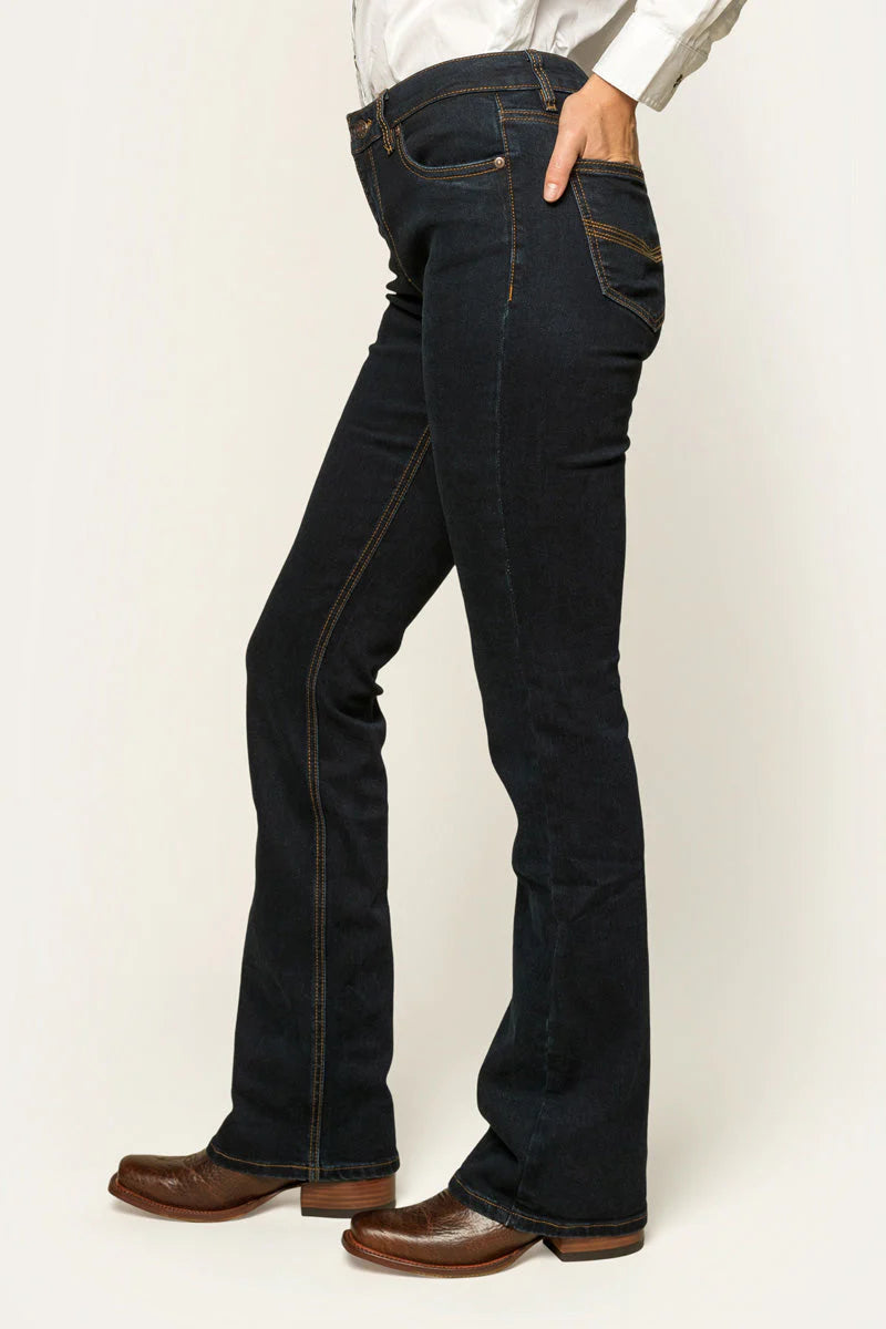 KATHERINE WOMENS MID RISE BOOTLEG - DARK BLUE - Ringers Western Toowoomba