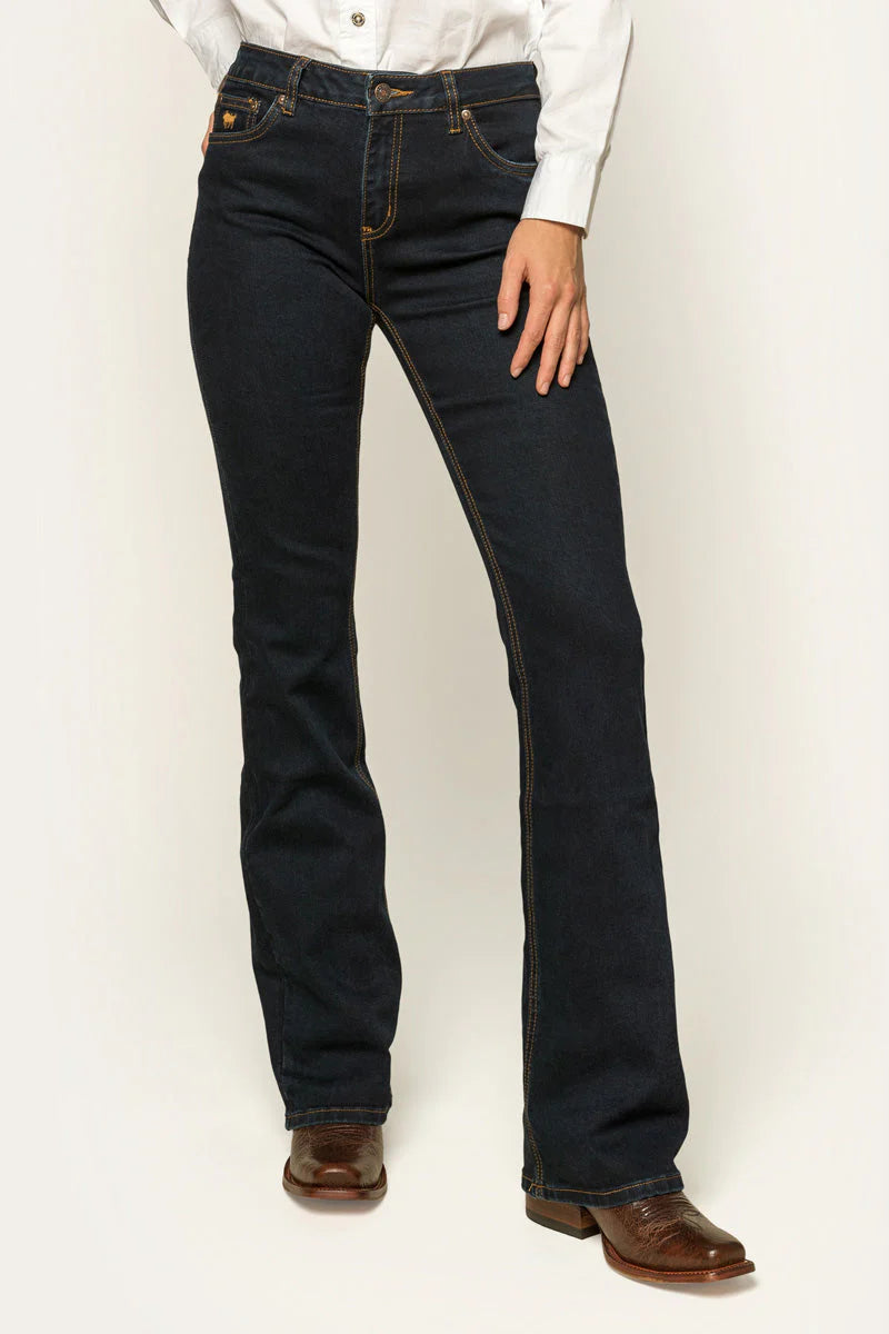 KATHERINE WOMENS MID RISE BOOTLEG - DARK BLUE - Ringers Western Toowoomba