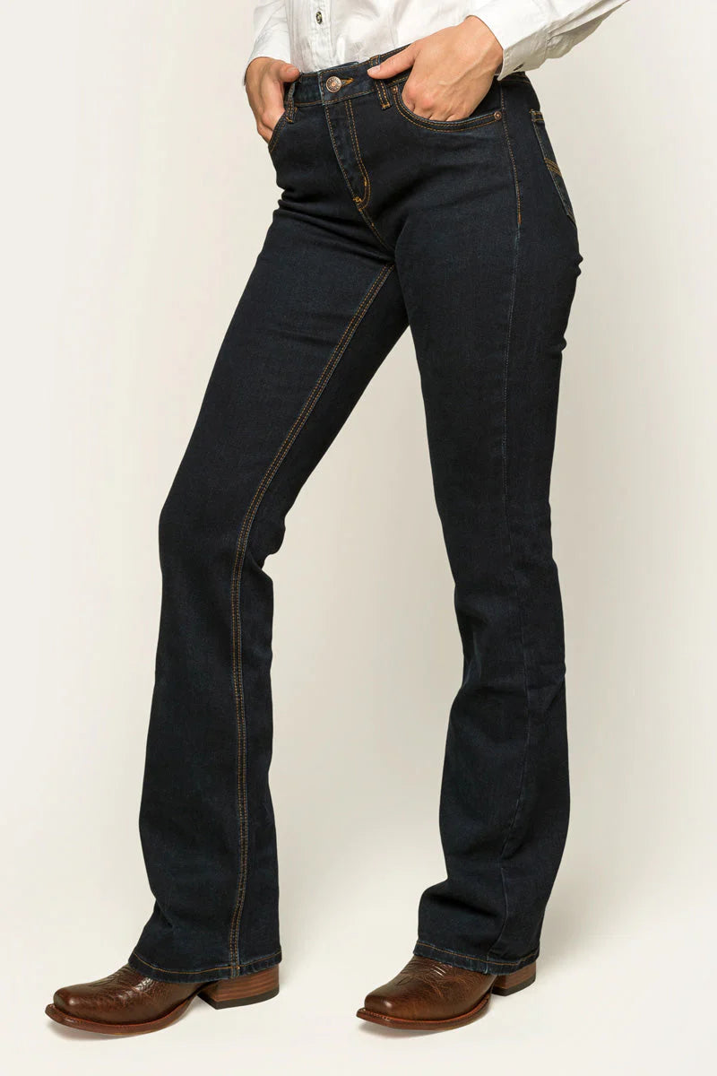 KATHERINE WOMENS MID RISE BOOTLEG - DARK BLUE - Ringers Western Toowoomba