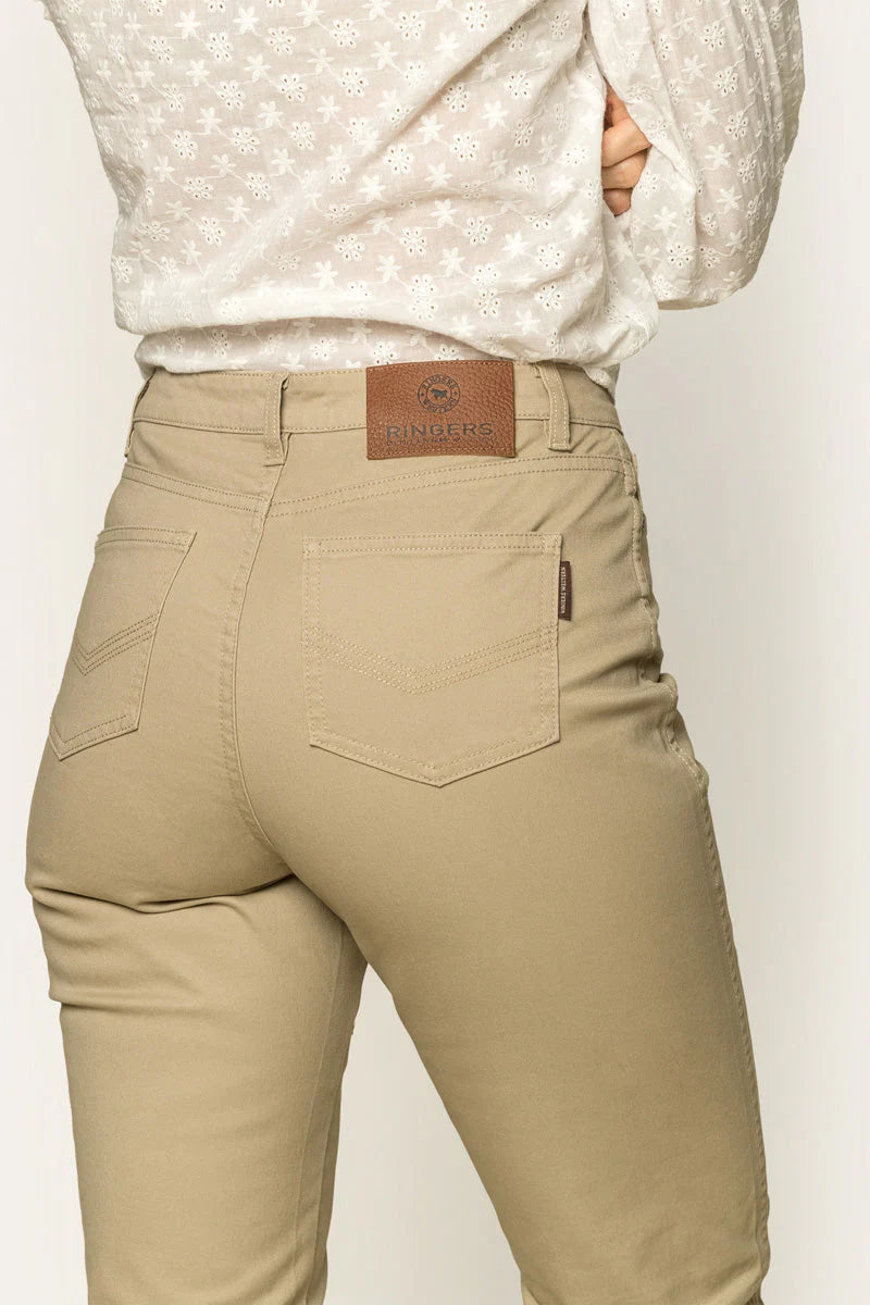 Mackenzie Womens 5 Pocket Stretch Drill Jean - Khaki