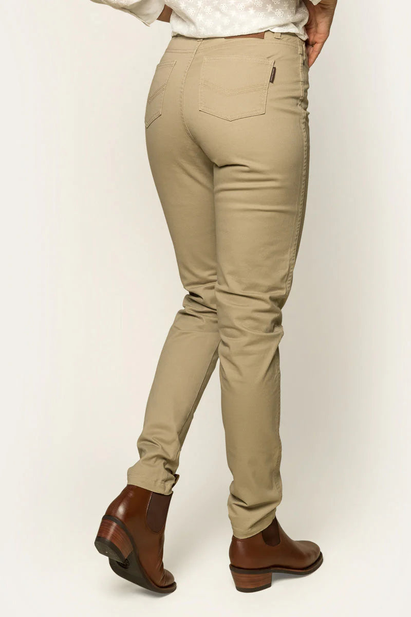 Mackenzie Womens 5 Pocket Stretch Drill Jean - Khaki