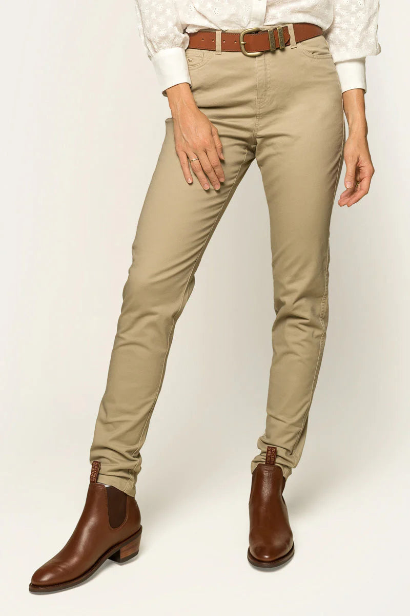Mackenzie Womens 5 Pocket Stretch Drill Jean - Khaki