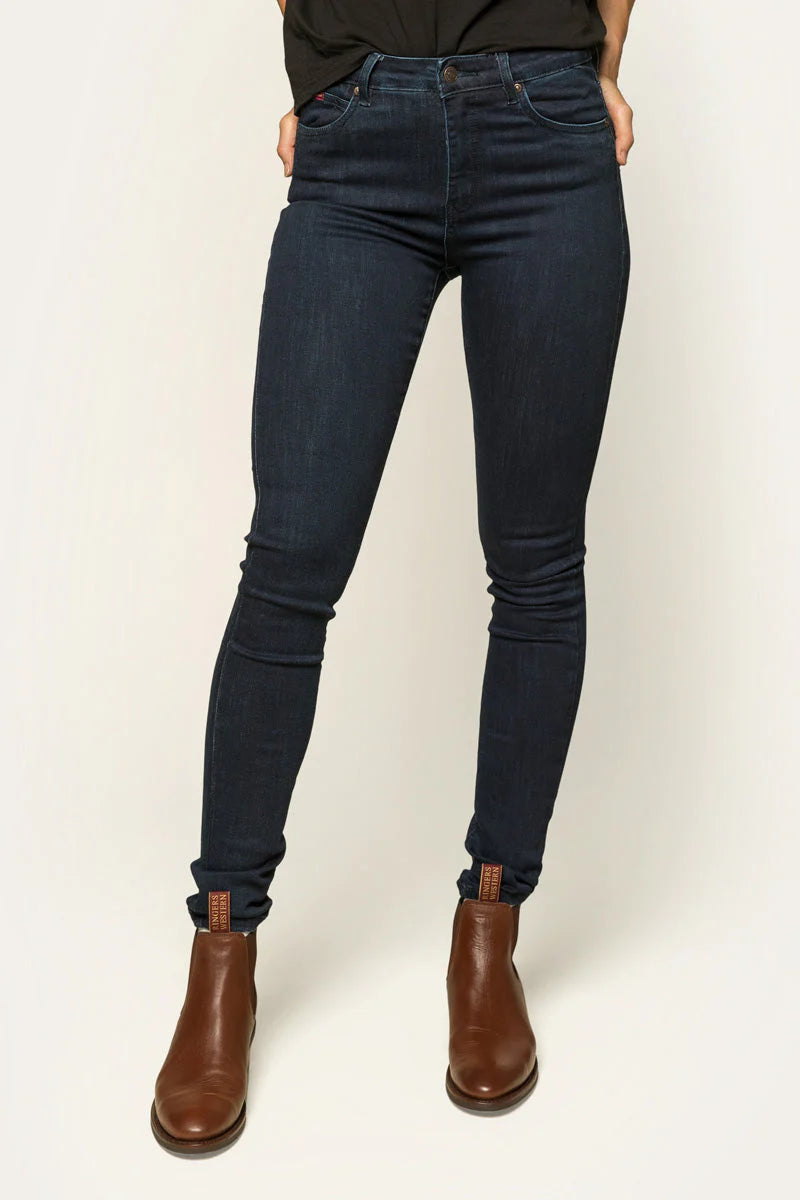 SAMMY WOMENS HIGH RISE SKINNY LEG JEANS - INDIGO BLUE - Ringers Western Toowoomba