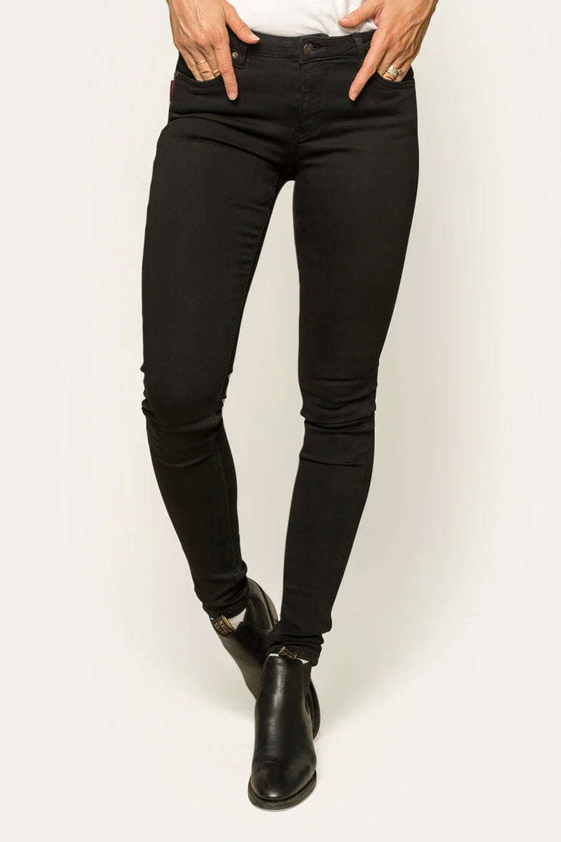 SOPHIE WOMENS SKINNY LEG JEAN - BLACK - Ringers Western Toowoomba