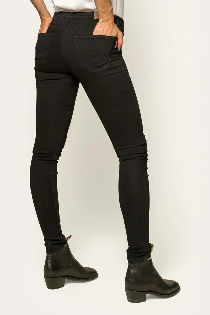 SOPHIE WOMENS SKINNY LEG JEAN - BLACK - Ringers Western Toowoomba