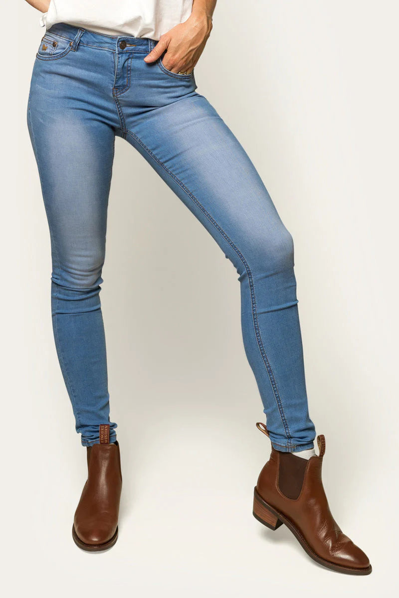 SOPHIE WOMENS SKINNY LEG JEAN - BRIGHT BLUE - Ringers Western Toowoomba