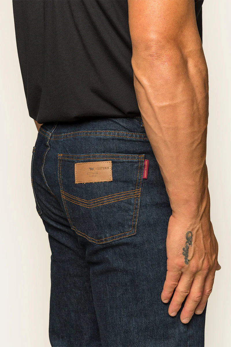 Sturt Mens Relaxed Leg Jean - Dark Blue - Ringers Western Toowoomba