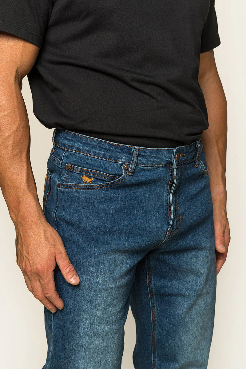 Sturt Mens Relaxed Leg Jean - Mid Blue - Ringers Western Toowoomba