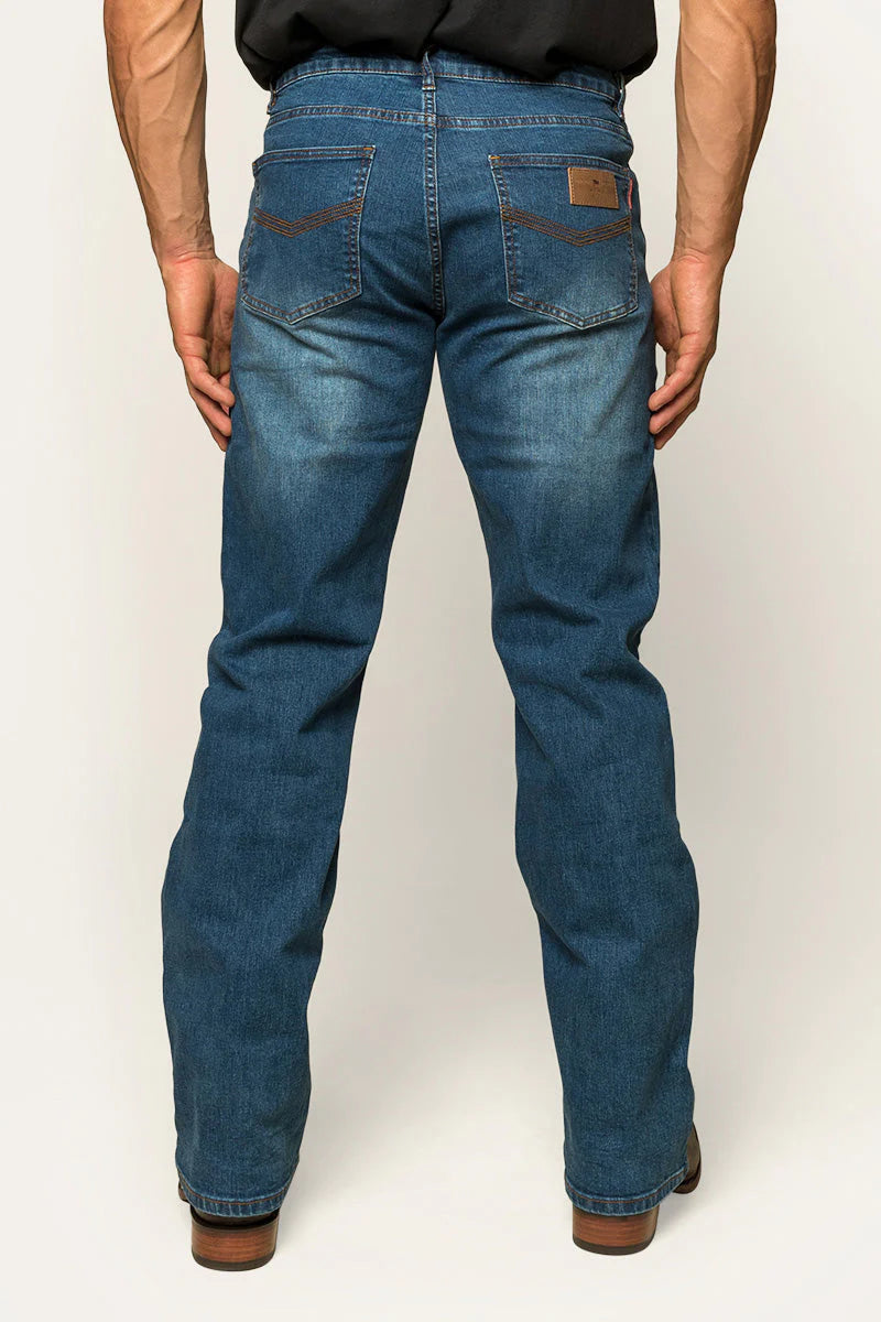 Sturt Mens Relaxed Leg Jean - Mid Blue - Ringers Western Toowoomba