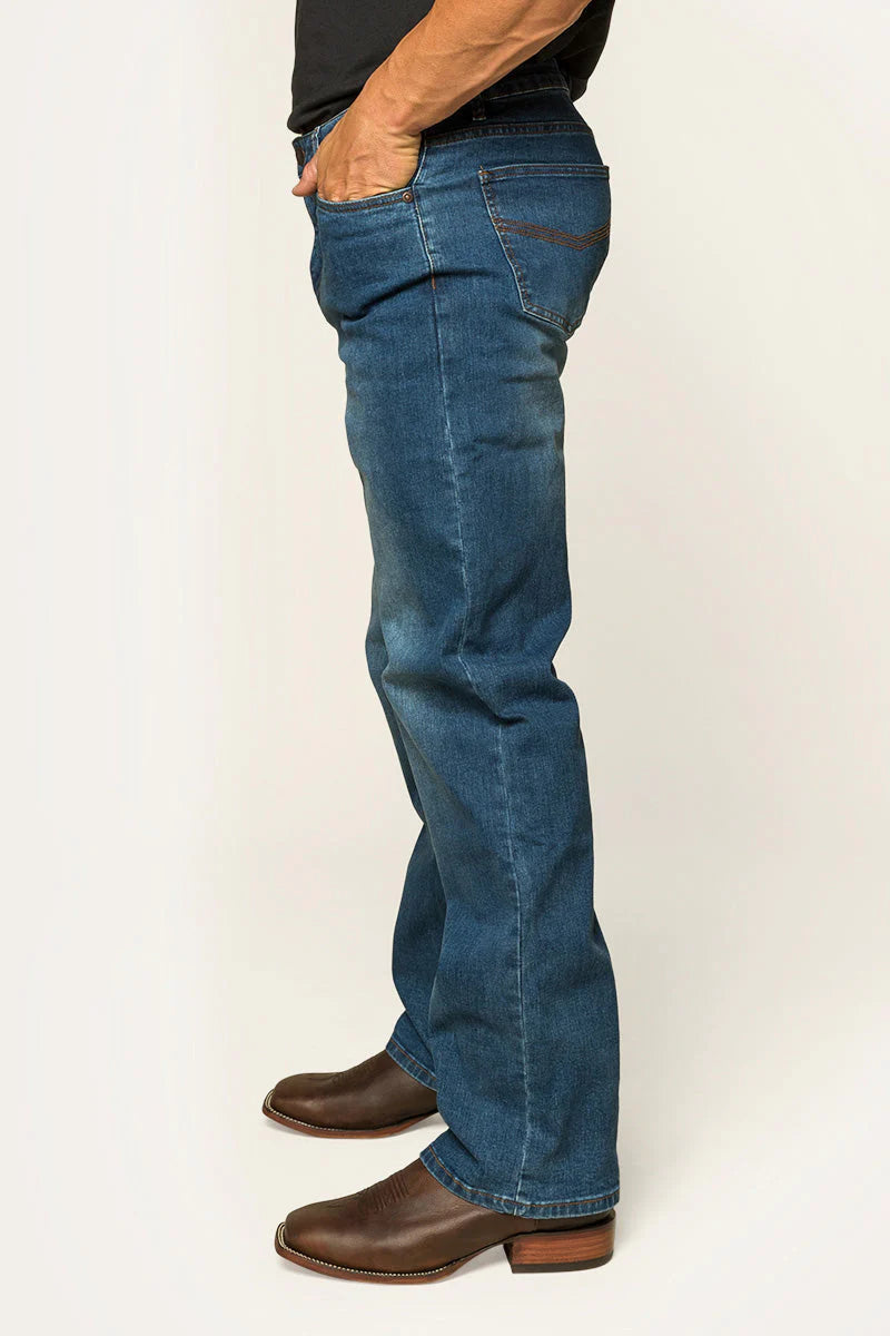 Sturt Mens Relaxed Leg Jean - Mid Blue - Ringers Western Toowoomba