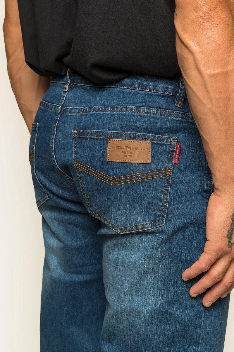 Sturt Mens Relaxed Leg Jean - Mid Blue - Ringers Western Toowoomba