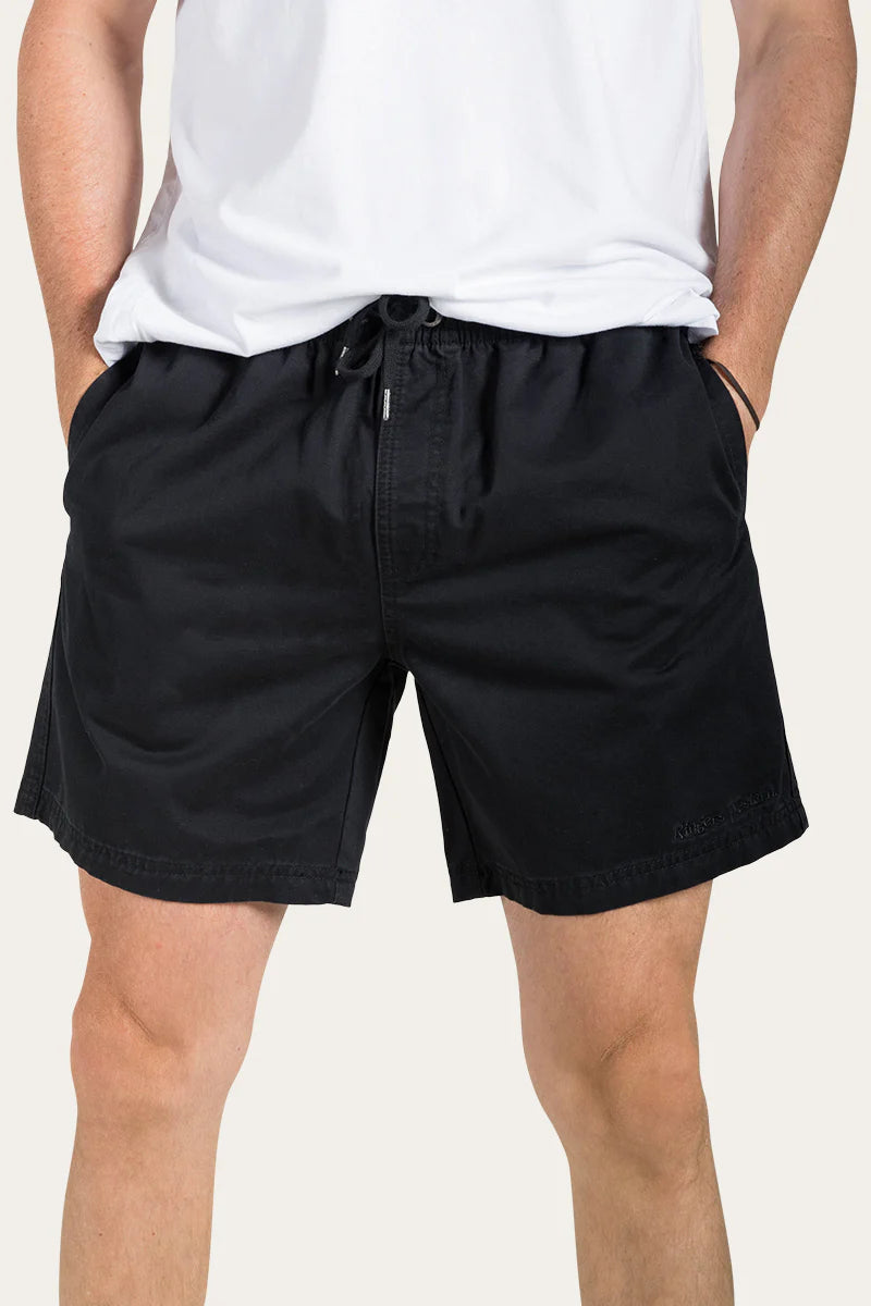 Elmwood Mens Elastic Waist Short - Black