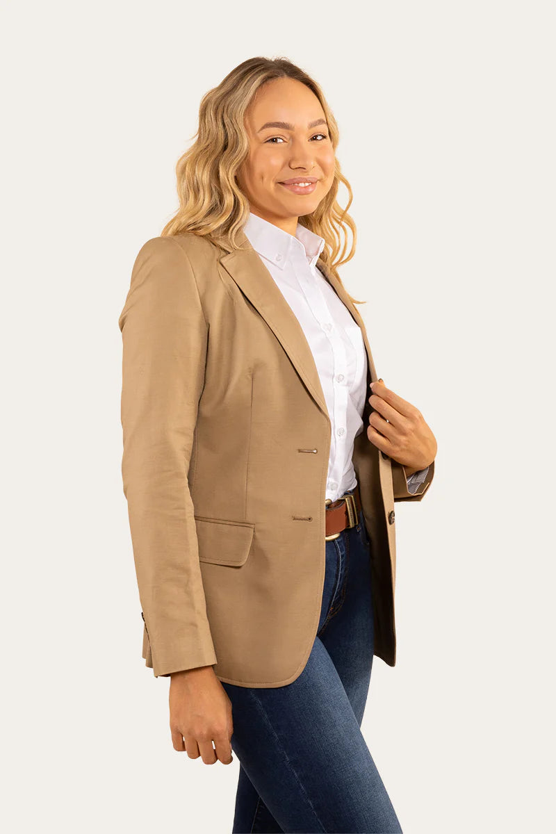Amelia Womens Blazer - Dark Sand