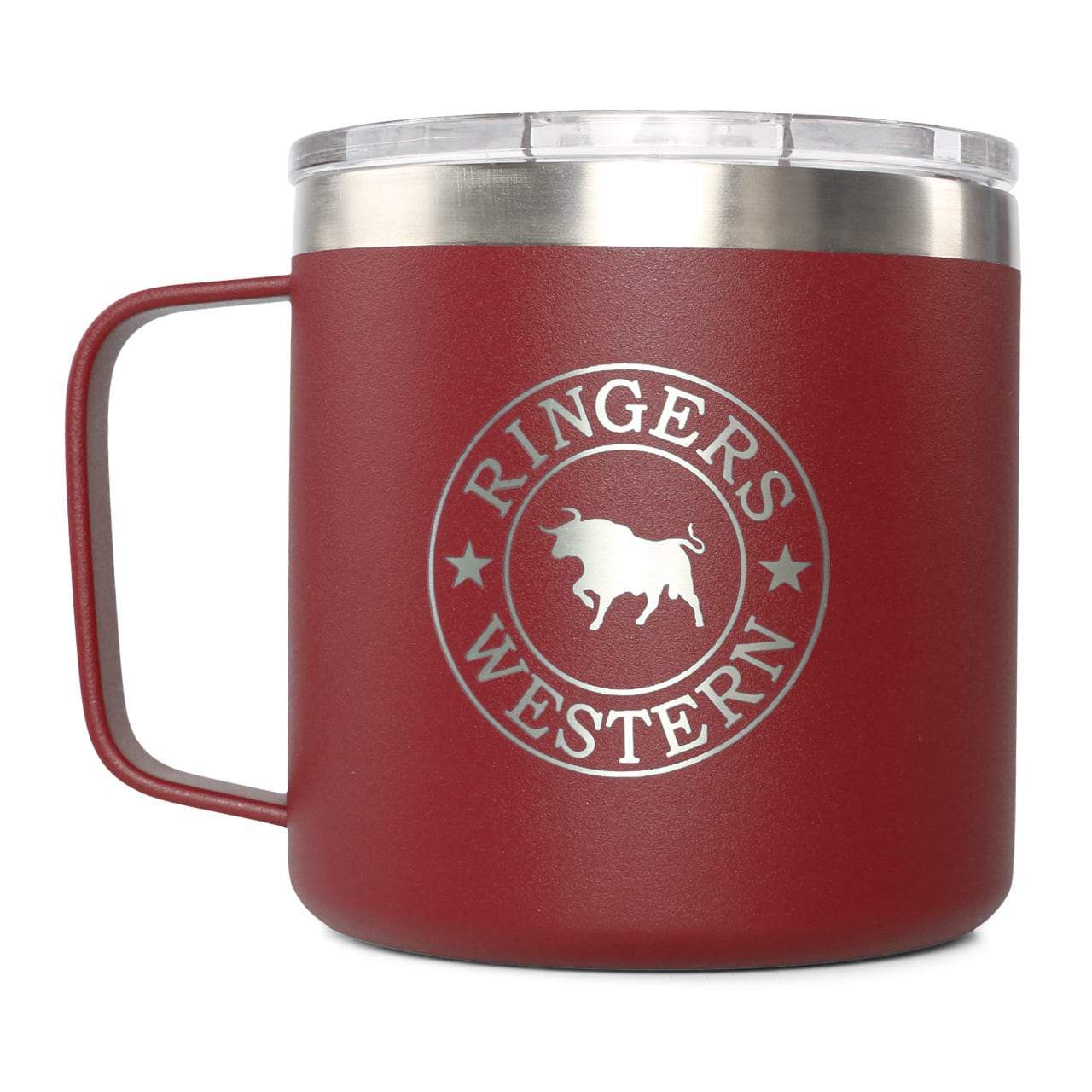 BREW MUG POWDER COATED INSULATED - MAROON - Ringers Western Toowoomba