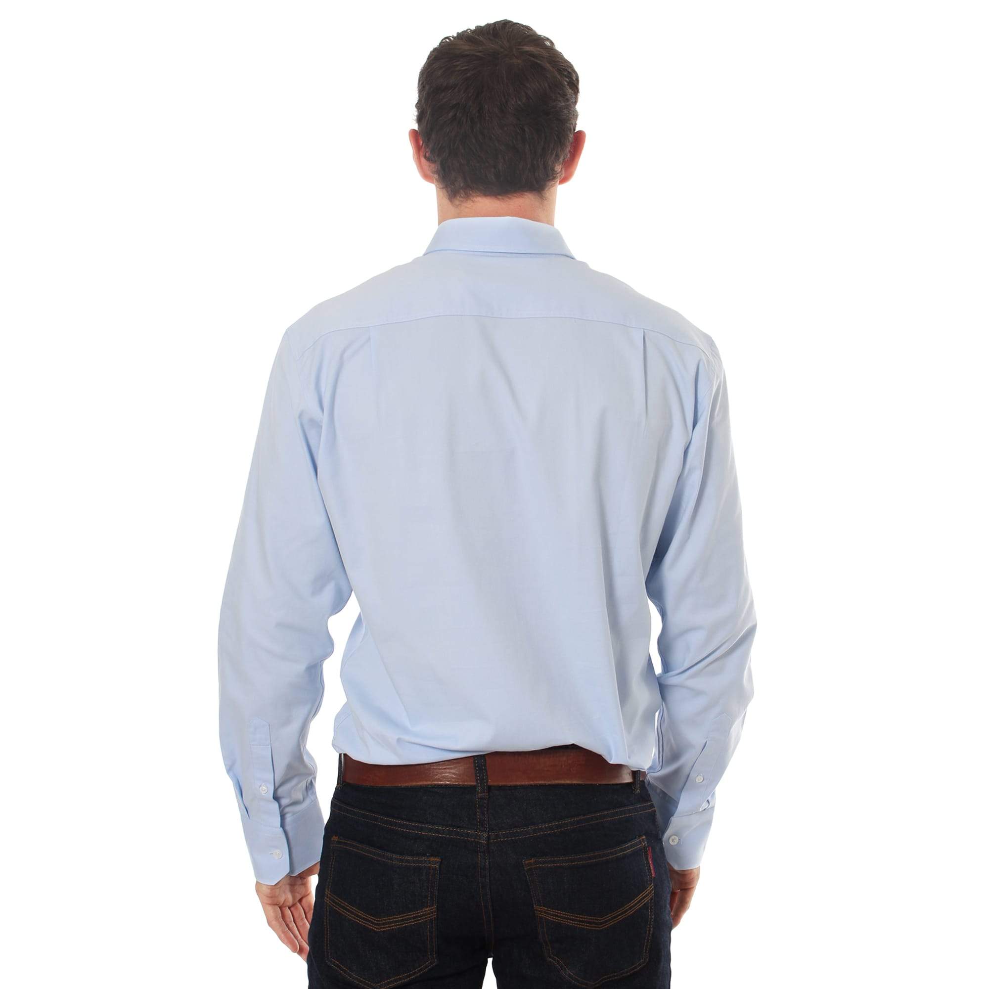 Heritage Mens Plain Twill Dress Shirt - Chambray Blue - Ringers Western Toowoomba