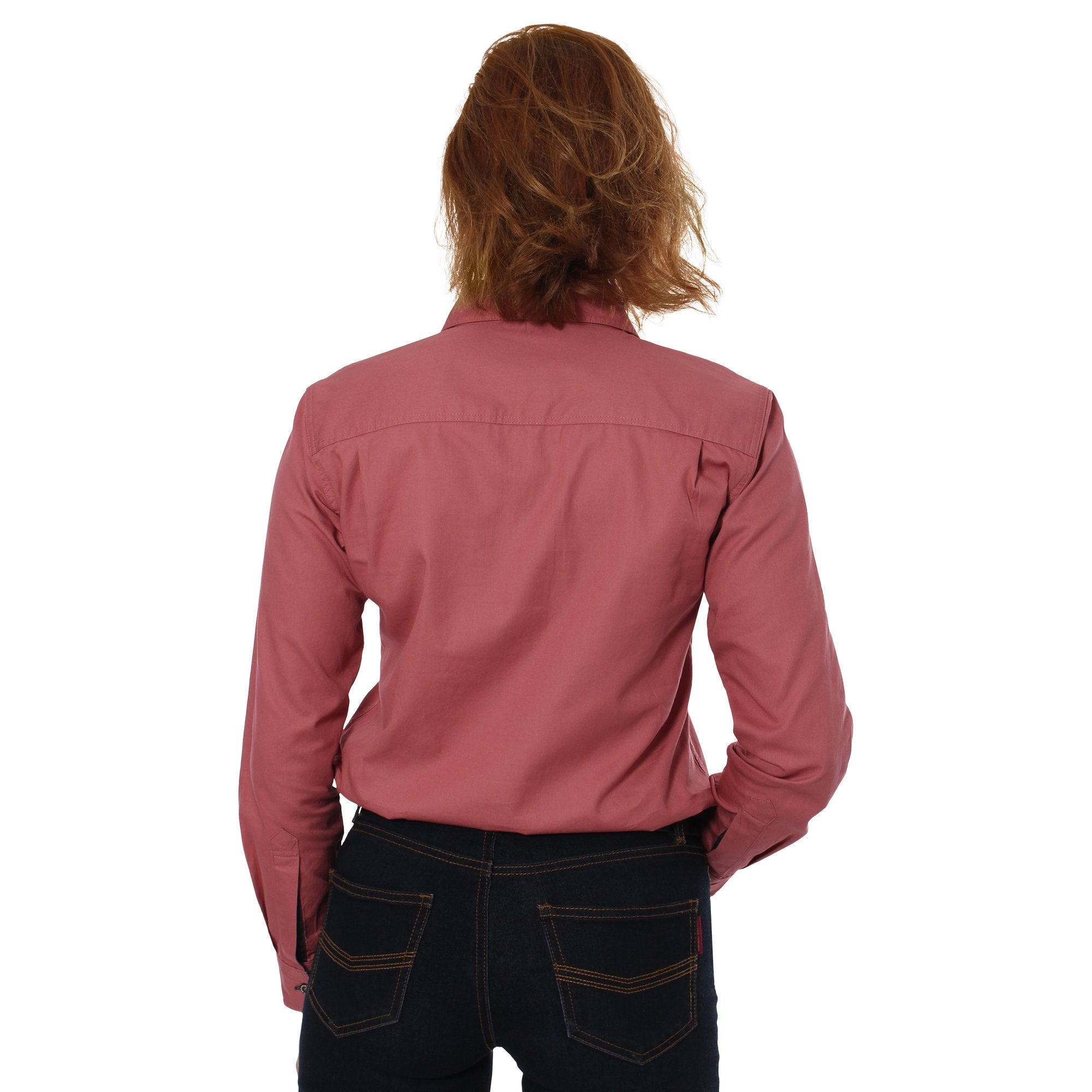 Pentecost River Womens Half Button Work Shirt - Dusty Rose