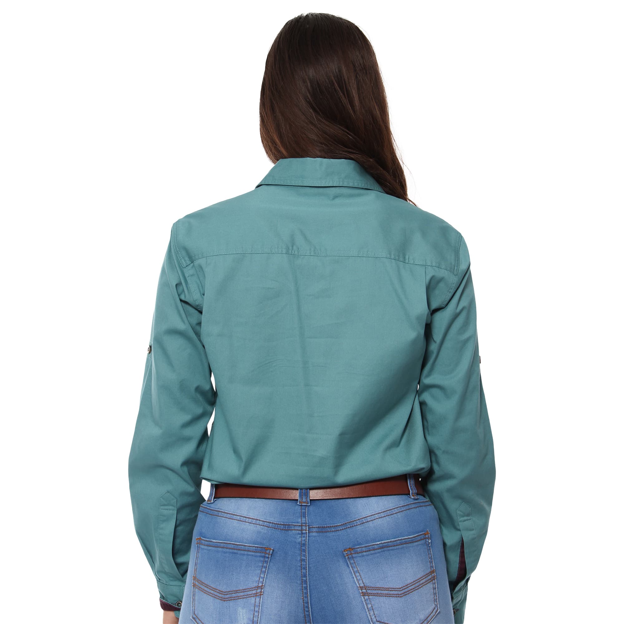 Pentecost River Womens Half Button Work Shirt- Dusty Jade - Ringers Western Toowoomba