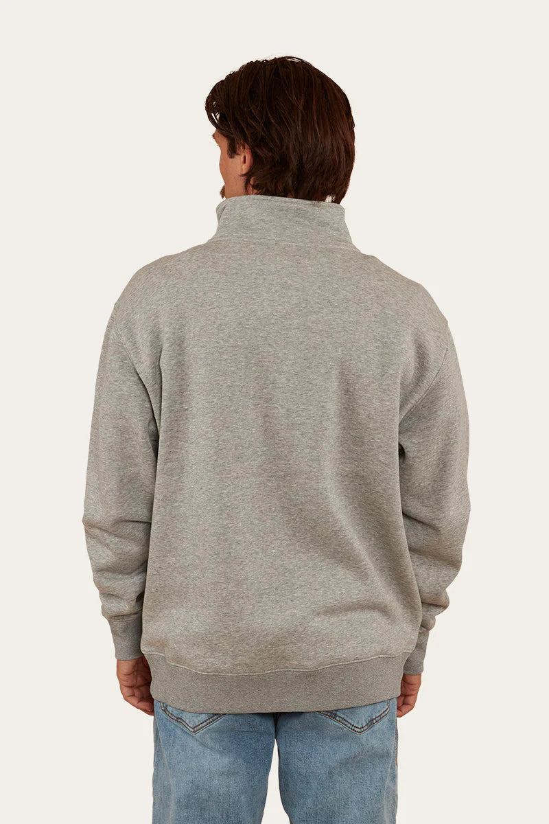 Strand Mens 1/4 Zip Crew - Grey Marle
