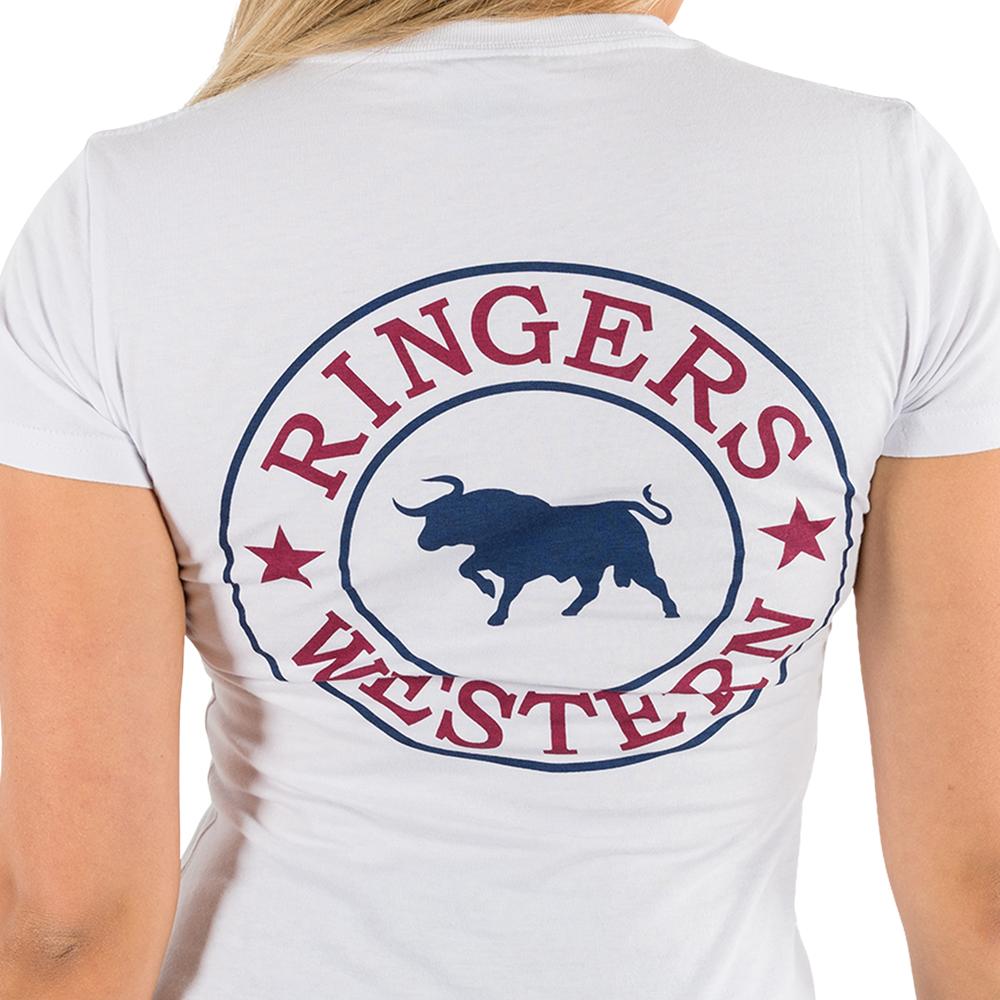 Signature Bull Womens Classic Fit T-Shirt - White/Mult