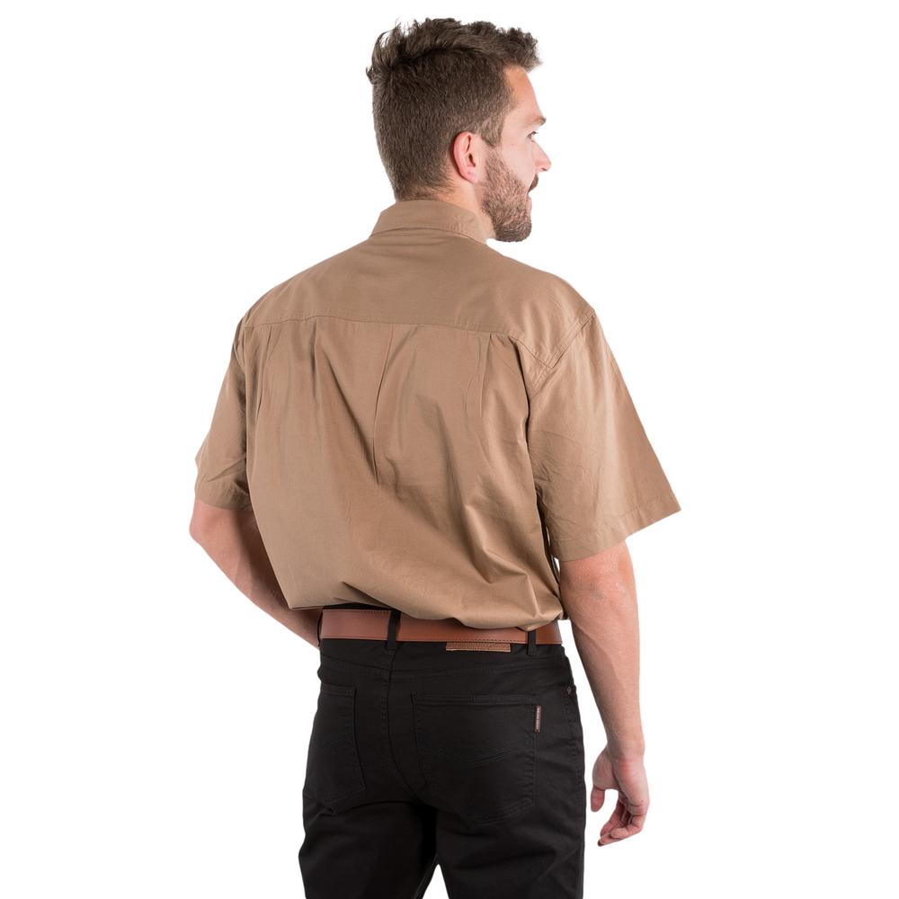 Lake Argyle Mens Short Sleeve Full Button Work Shirt - Clay