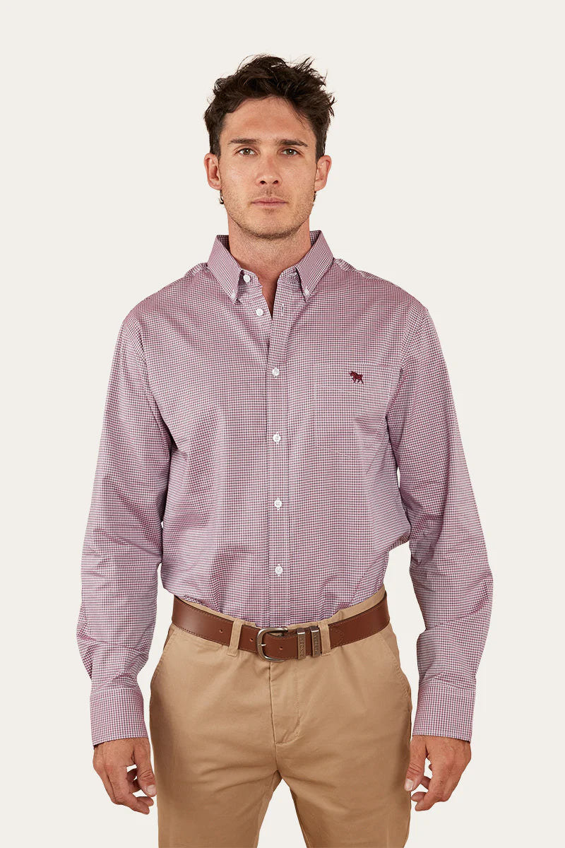 Heritage Mens Dress Shirt - Burgundy