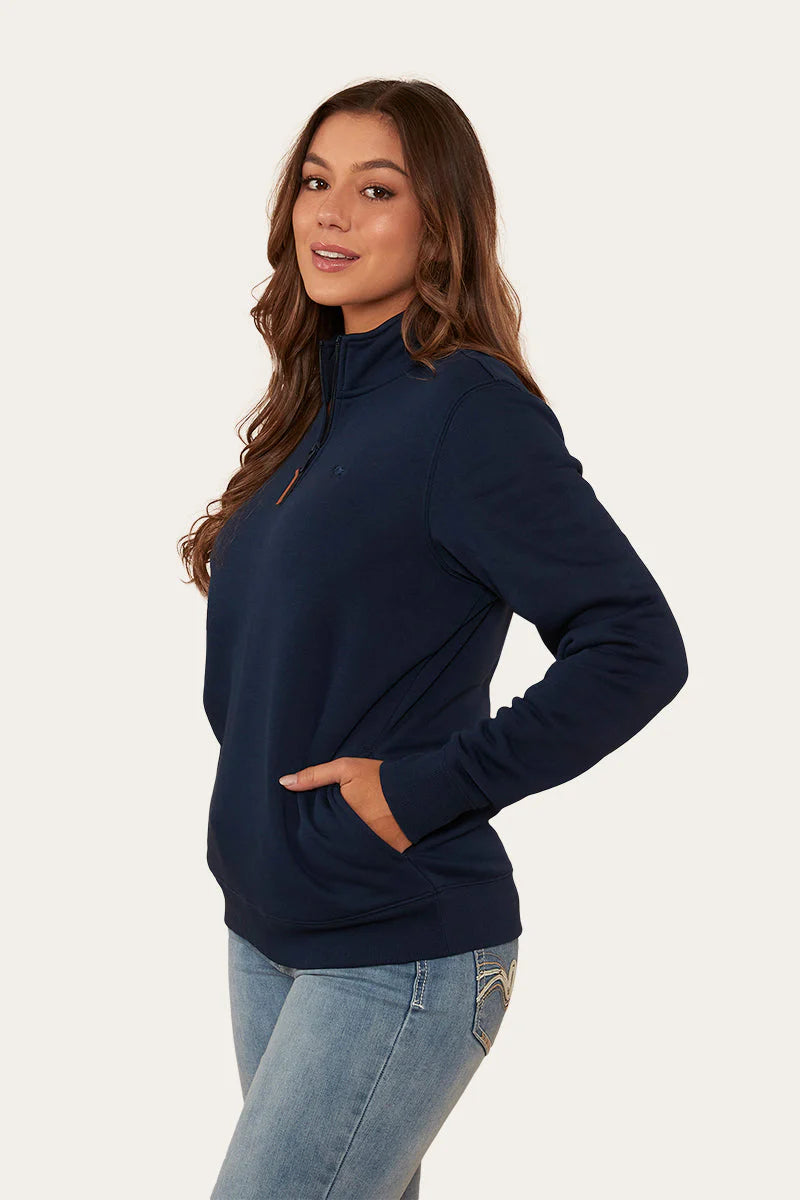 Peninsula Womens 1/4 Zip Crew - Navy