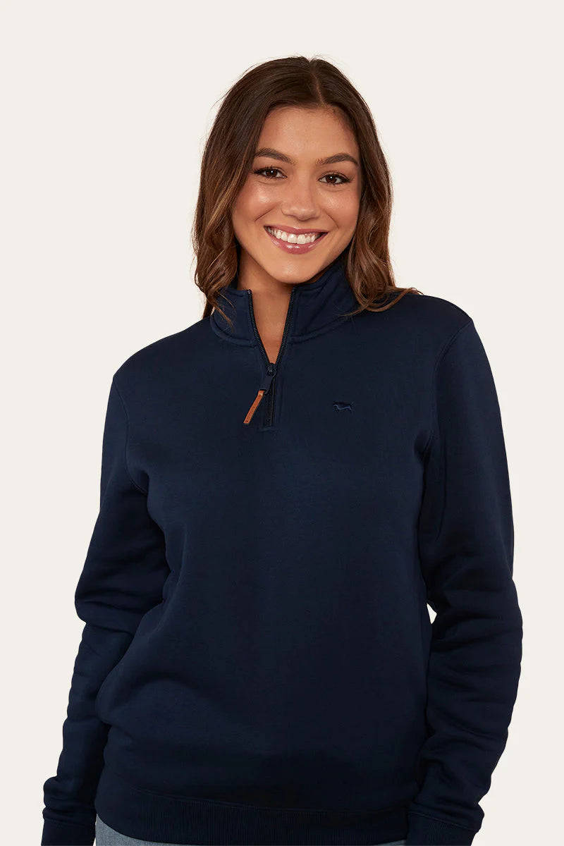 Peninsula Womens 1/4 Zip Crew - Navy