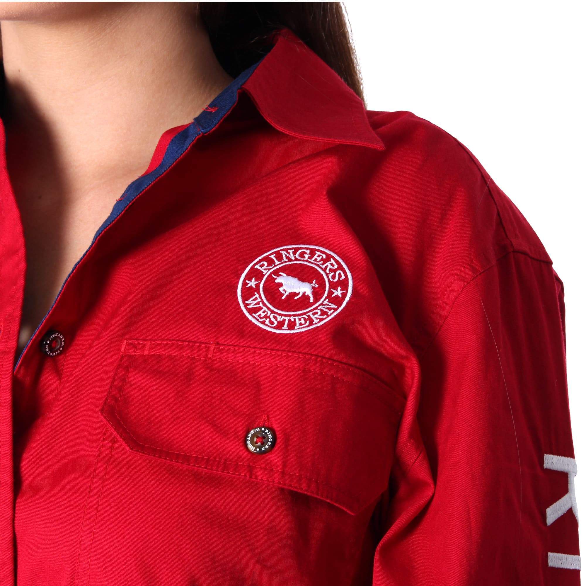 Signature Jillaroo Womens Full Button Work Shirt - Red - Ringers Western Toowoomba