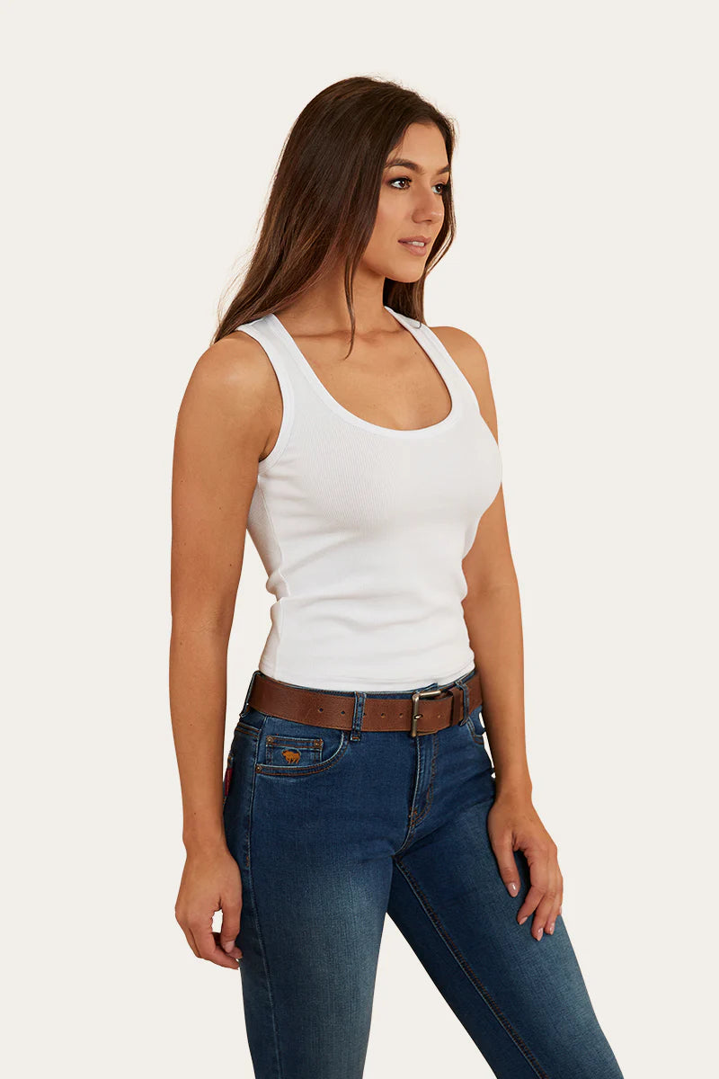 Paige Womens Cropped 2x2 Rib Tank- Pink