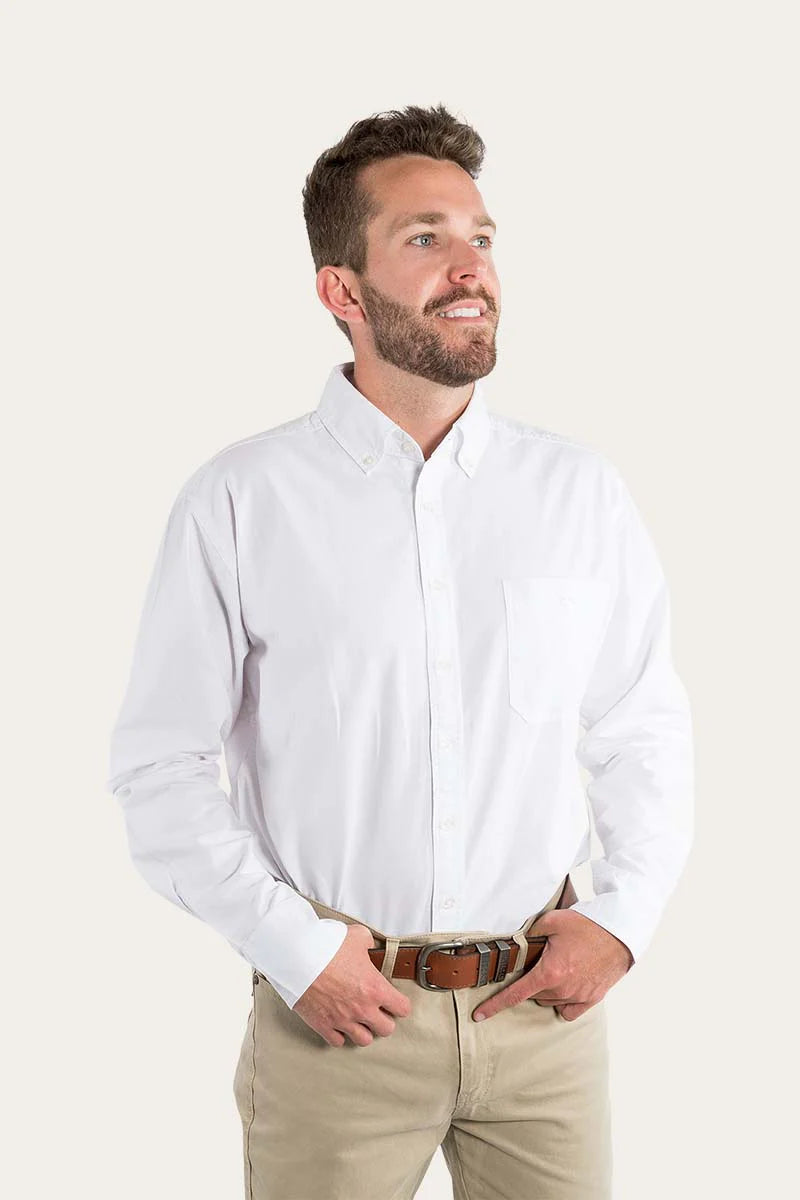 Centenary  Mens Semi Fitted Dress Shirt - White