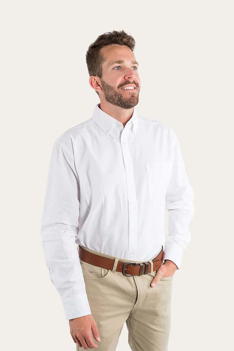 Centenary  Mens Semi Fitted Dress Shirt - White