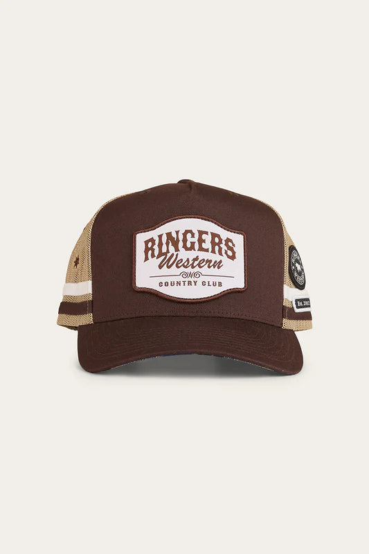 Country Club Deep Fit Trucker Cap - Saddle Brown