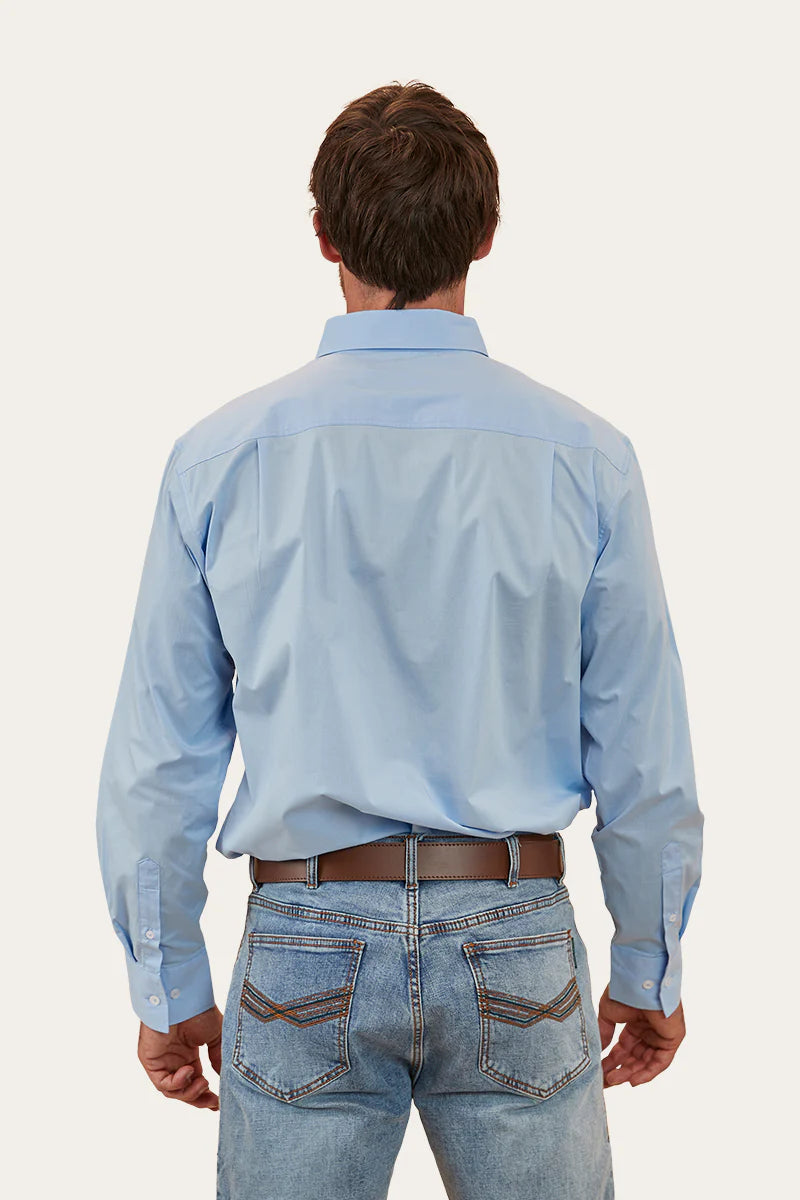 Longreach Mens Plain Dress Shirt  - Sky Blue