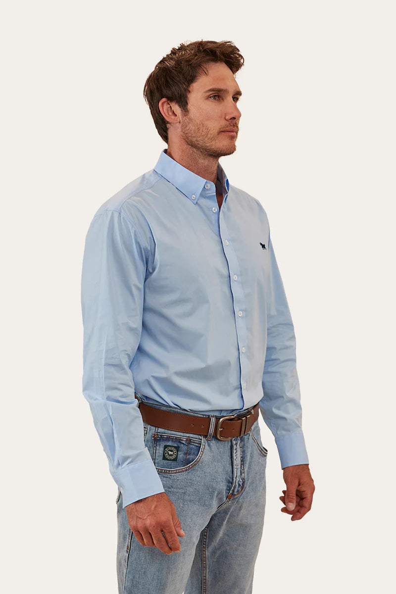 Longreach Mens Plain Dress Shirt  - Sky Blue