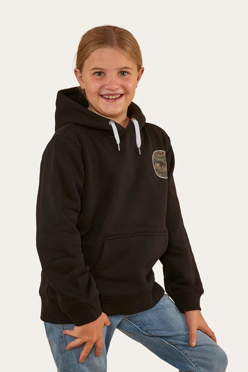 Signature Bull Kids Pullover Hoodie - Black/Camo