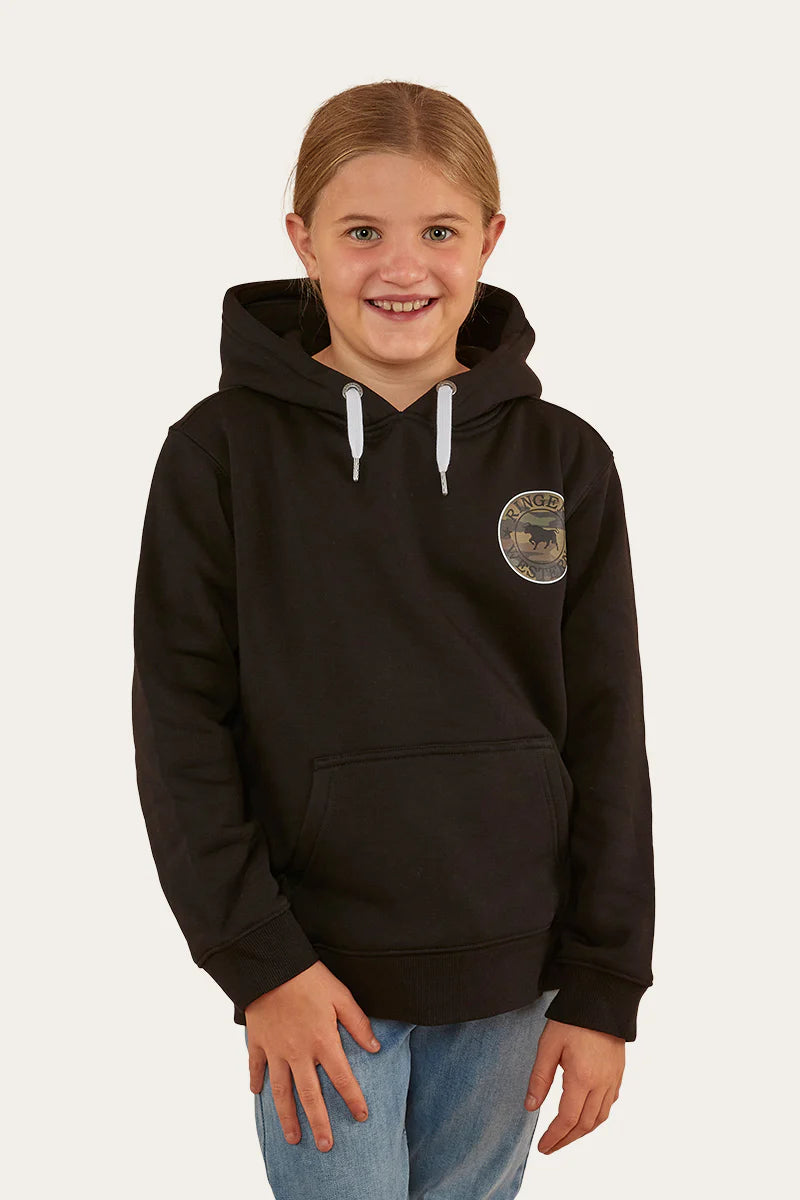 Signature Bull Kids Pullover Hoodie - Black/Camo