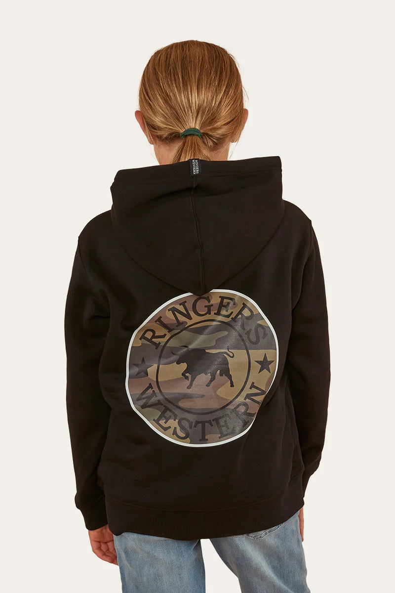 Signature Bull Kids Pullover Hoodie - Black/Camo