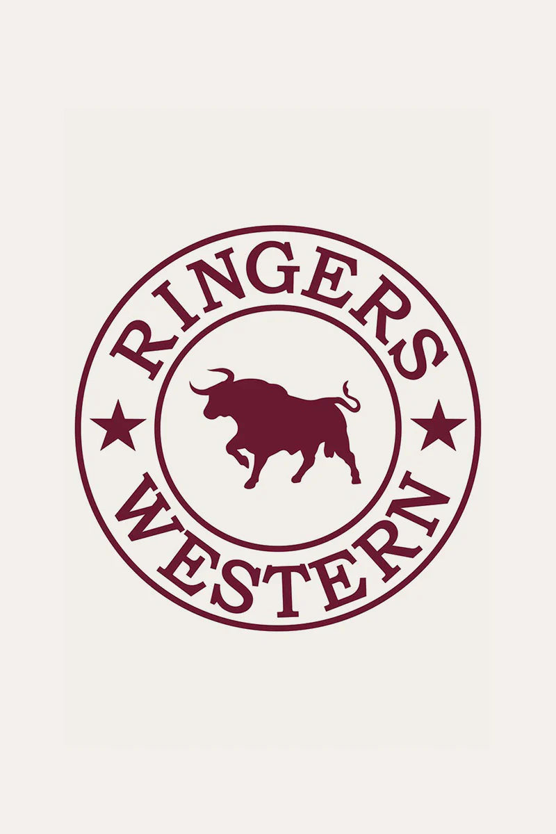 Ringers Western Classic Sticker - Burgundy