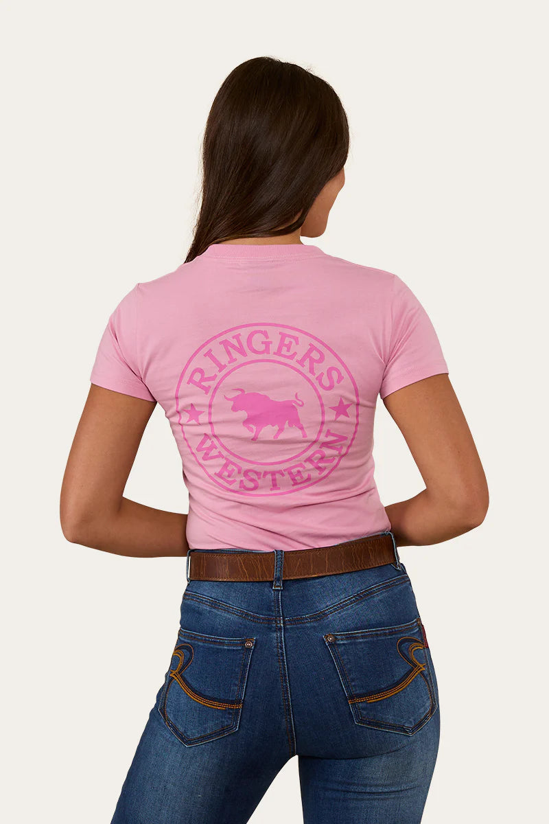 Signature Bull  Womens Classic Fit T-Shirt  - Pastel Pink/Candy