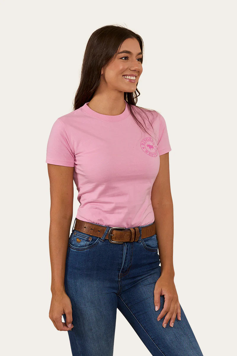 Signature Bull  Womens Classic Fit T-Shirt  - Pastel Pink/Candy