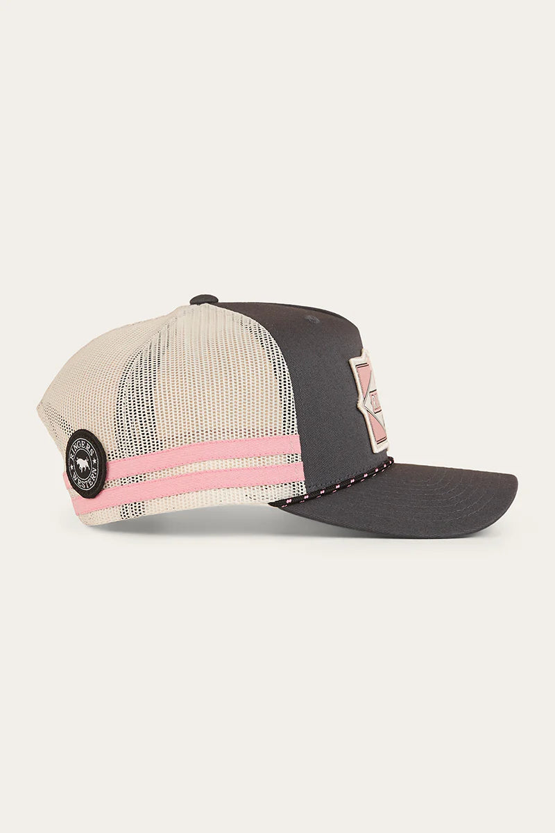 Hometown Trucker Cap - Charcoal /Rosey