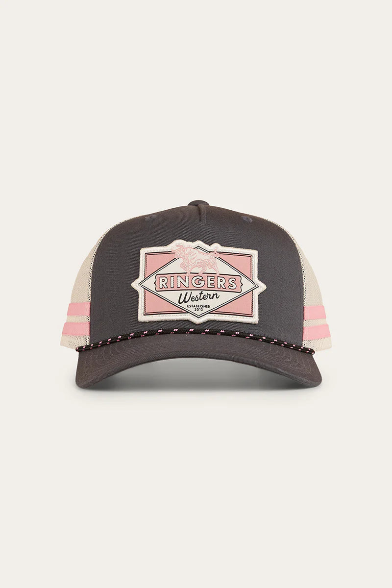Hometown Trucker Cap - Charcoal /Rosey