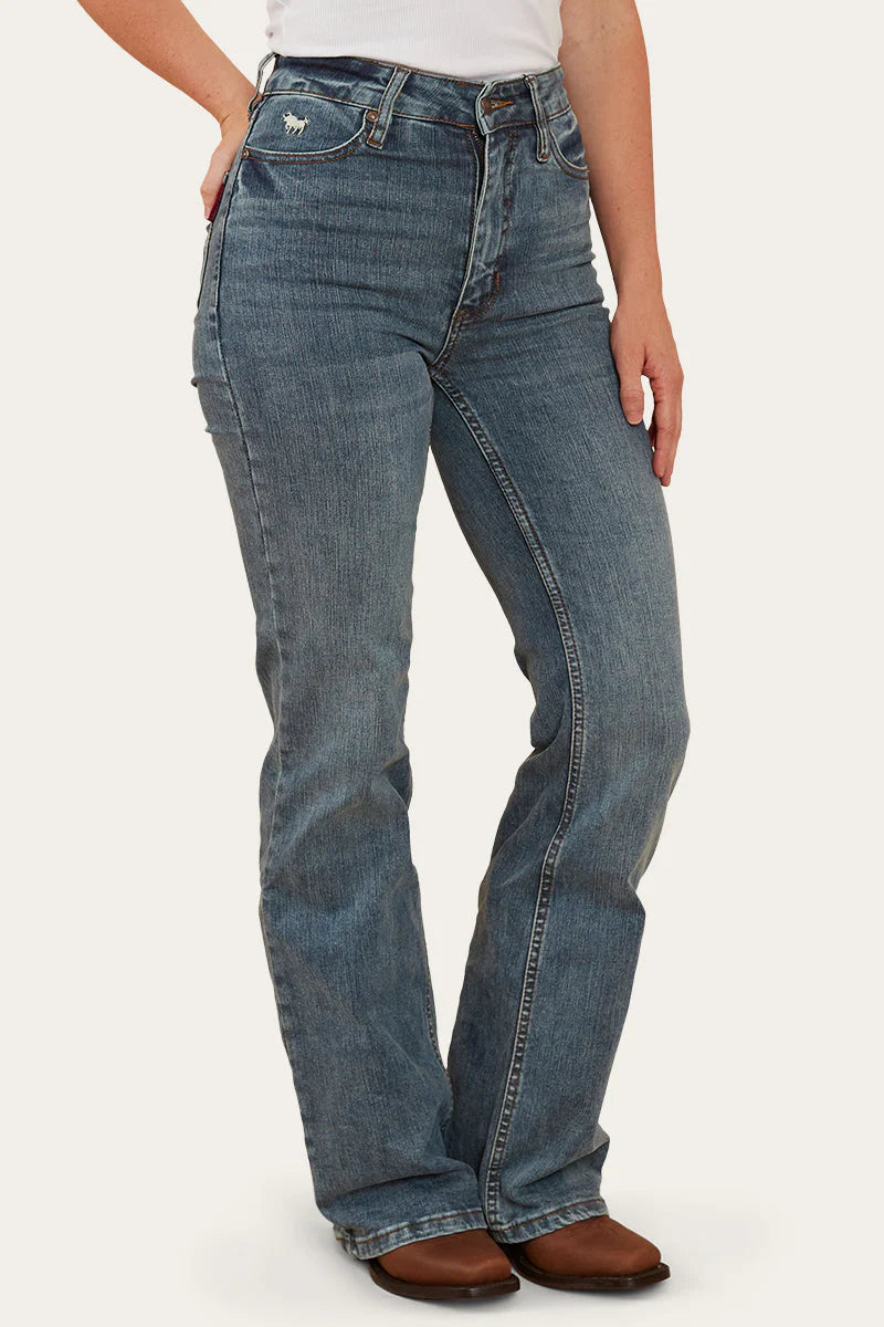 Indi Womens High Rise Bottleg Jean - Vintage Light Blue