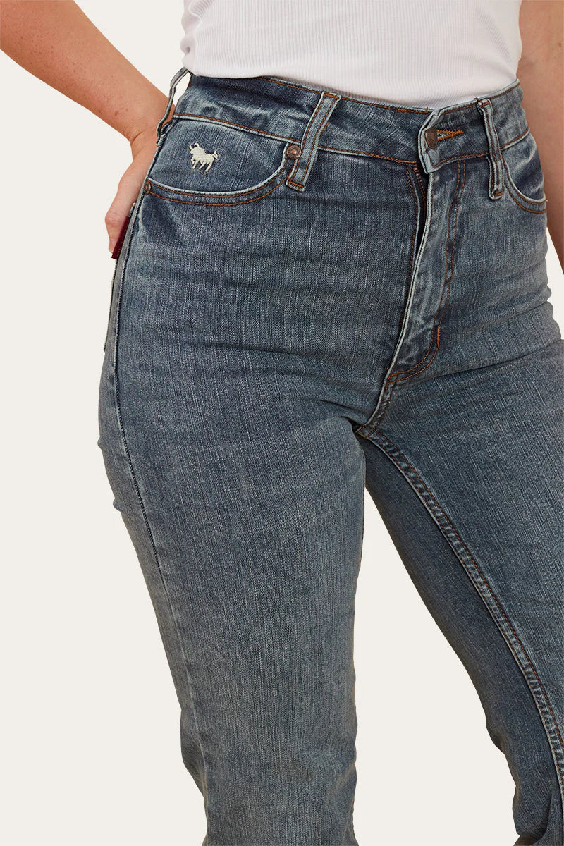 Indi Womens High Rise Bottleg Jean - Vintage Light Blue
