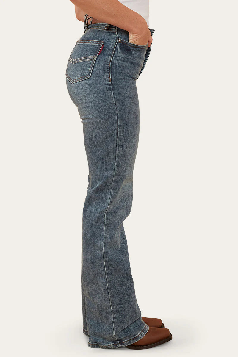 Indi Womens High Rise Bottleg Jean - Vintage Light Blue