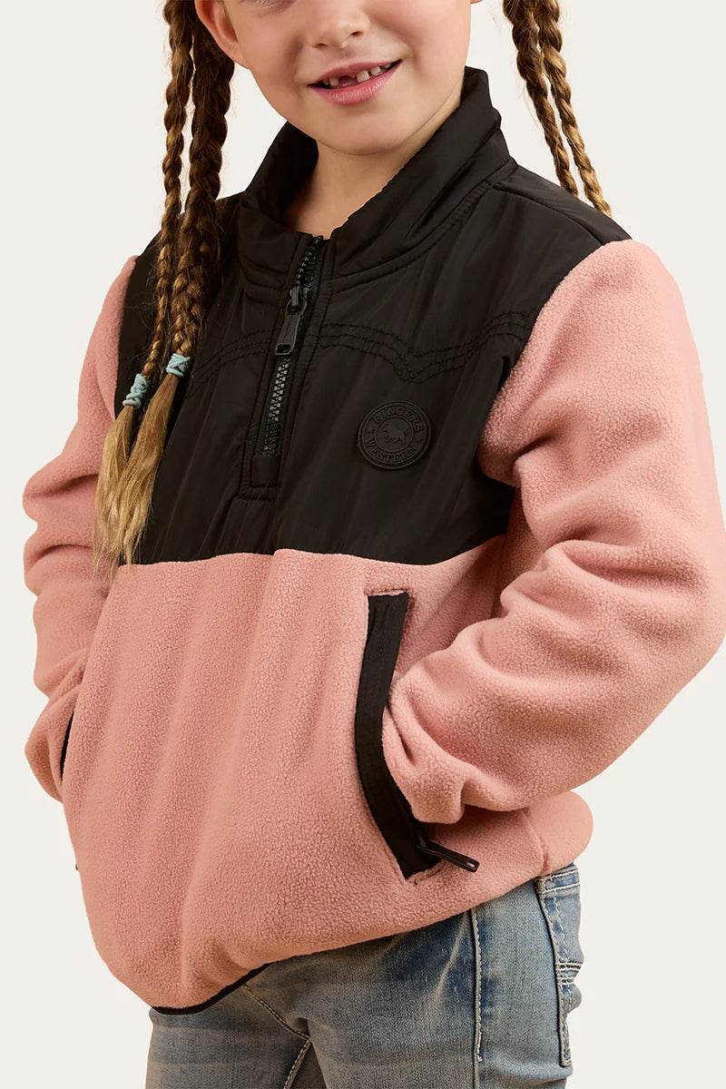 Winton Kids 1/4 Zip Crew Neck Fleece - Dusty Pink