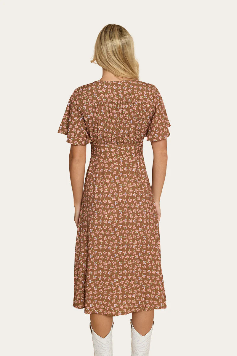Posie Womens Midi Dress- Toffee